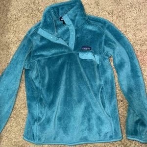 Patagonia, M, Teal, Fleece Pullover